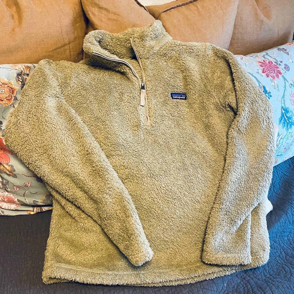 Patagonia tan Fleece half zip Jacket
